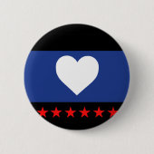 Voet Pride Vlag Ronde Button 5,7 Cm (Voorkant)