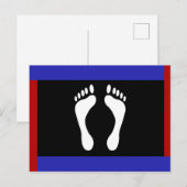 Voet Pride Vlag (Voetafdruk) Briefkaart (Voorkant / Achterkant)
