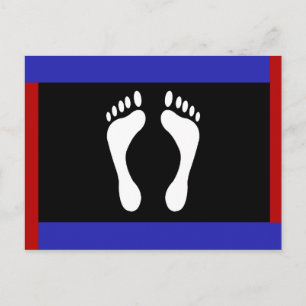 Voet Pride Vlag (Voetafdruk) Briefkaart
