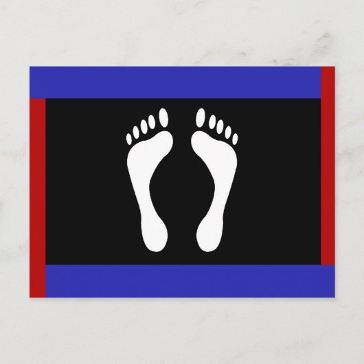 Voet Pride Vlag (Voetafdruk) Briefkaart (Voorkant)