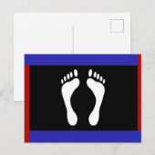 Voet Pride Vlag (Voetafdruk) Briefkaart (Voorkant / Achterkant)