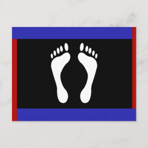 Voet Pride Vlag (Voetafdruk) Briefkaart