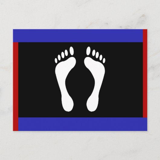 Voet Pride Vlag (Voetafdruk) Briefkaart (Voorkant)