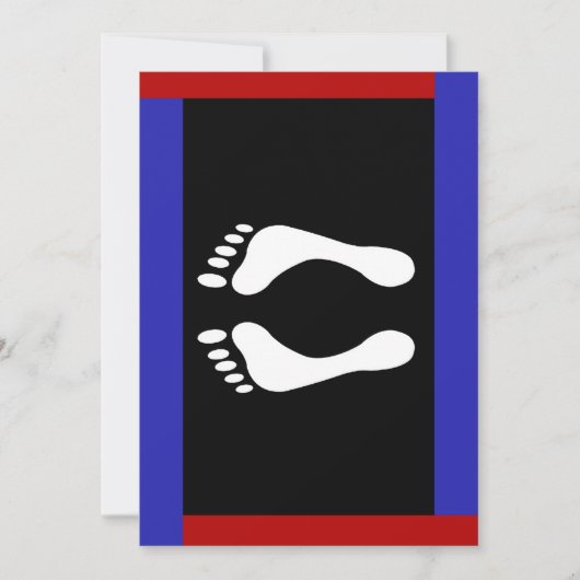 Voet Pride Vlag (Voetafdruk) Feestdagenkaart (Voorkant)