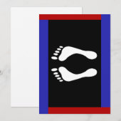 Voet Pride Vlag (Voetafdruk) Feestdagenkaart (Voorkant / Achterkant)