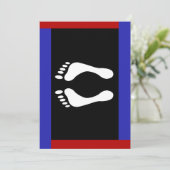 Voet Pride Vlag (Voetafdruk) Feestdagenkaart (Staand voorkant)