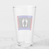 Voet Pride Vlag (Voetafdruk) Glas (Achterkant)