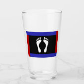 Voet Pride Vlag (Voetafdruk) Glas (Voorkant)