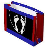 Voet Pride Vlag (Voetafdruk) Groot Cadeauzakje (Achterkant Gekanteld)