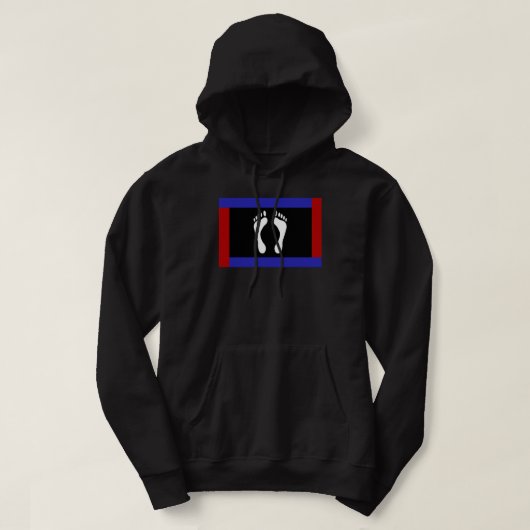 Voet Pride Vlag (Voetafdruk) Hoodie (Design voorkant)