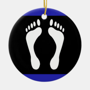 Voet Pride Vlag (Voetafdruk) Keramisch Ornament