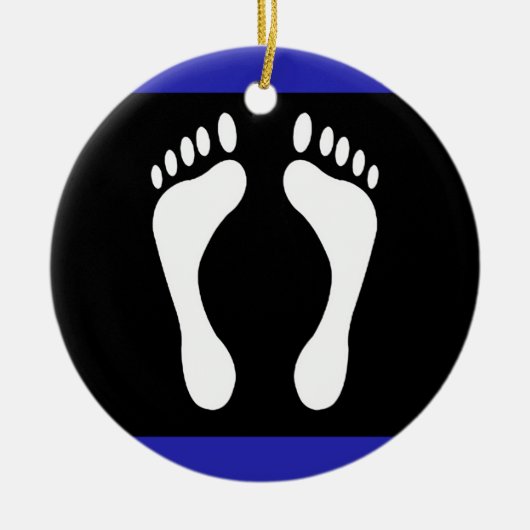 Voet Pride Vlag (Voetafdruk) Keramisch Ornament (Voorkant)
