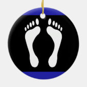 Voet Pride Vlag (Voetafdruk) Keramisch Ornament (Achterkant)