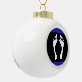 Voet Pride Vlag (Voetafdruk) Keramische Bal Ornament (Links)
