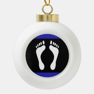 Voet Pride Vlag (Voetafdruk) Keramische Bal Ornament