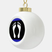 Voet Pride Vlag (Voetafdruk) Keramische Bal Ornament (Rechts)