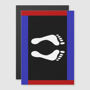Voet Pride Vlag (Voetafdruk) Magnetische Uitnodiging