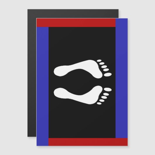 Voet Pride Vlag (Voetafdruk) Magnetische Uitnodiging (Voorkant / Achterkant)