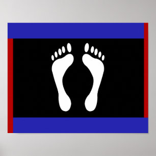 Voet Pride Vlag (Voetafdruk) Poster