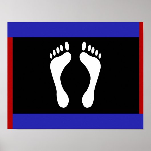 Voet Pride Vlag (Voetafdruk) Poster (Voorkant)
