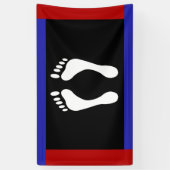 Voet Pride Vlag (Voetafdruk) Spandoek (Verticaal)