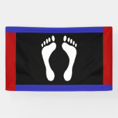 Voet Pride Vlag (Voetafdruk) Spandoek (Horizontaal)