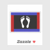 Voet Pride Vlag (Voetafdruk) Sticker (Vel)