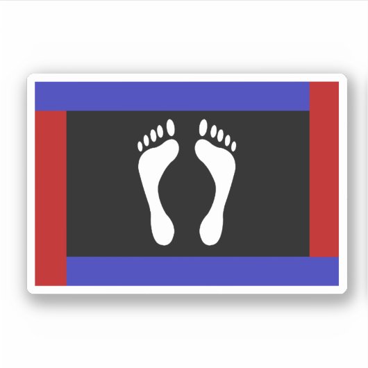 Voet Pride Vlag (Voetafdruk) Sticker (Voorkant)