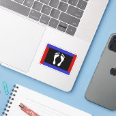 Voet Pride Vlag (Voetafdruk) Sticker (Laptop met iPhone)