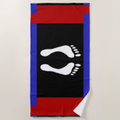 Voet Pride Vlag (Voetafdruk) Strandlaken (Voorkant)