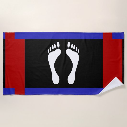 Voet Pride Vlag (Voetafdruk) Strandlaken (Voorkant)