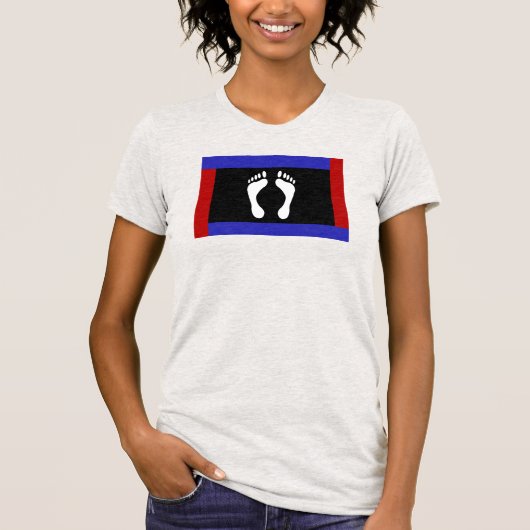 Voet Pride Vlag (Voetafdruk) T-shirt (Voorkant)