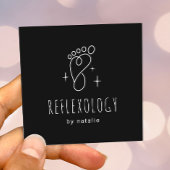 Voet Reflexologie Massage Therapie Schattigee Voet Vierkante Visitekaartje