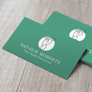 Voet SPA Reflexologie Podiatrist Groene Massage Visitekaartje