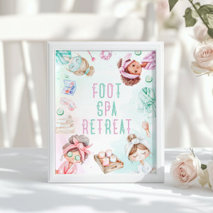 Voet Spa Retreat Spa feestje kinderen Verjaardag Poster