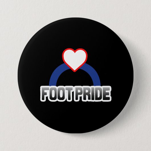 Voet trots ronde button 7,6 cm (Voorkant)