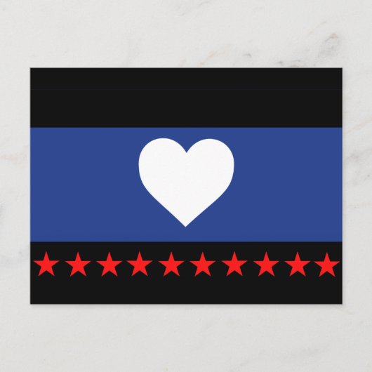 Voet trots vlag briefkaart (Voorkant)