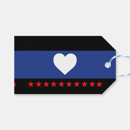 Voet trots vlag cadeaulabel (Voorkant (Horizontaal))
