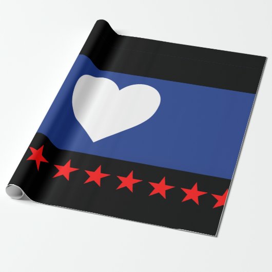 Voet trots vlag cadeaupapier (Uitgerold)