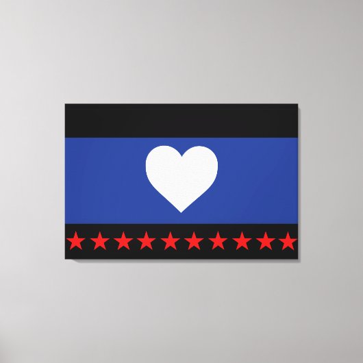 Voet trots vlag canvas afdruk (Voorkant)