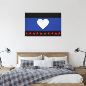 Voet trots vlag canvas afdruk (Insitu (Slaapkamer))