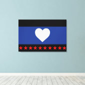 Voet trots vlag canvas afdruk (Insitu (Houten vloer))