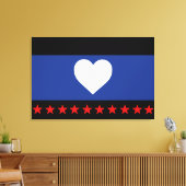 Voet trots vlag canvas afdruk (Insitu (Woonkamer))