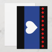 Voet trots vlag feestdagenkaart (Voorkant / Achterkant)