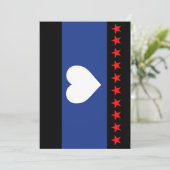 Voet trots vlag feestdagenkaart (Staand voorkant)