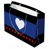 Voet trots vlag groot cadeauzakje (Achterkant Gekanteld)