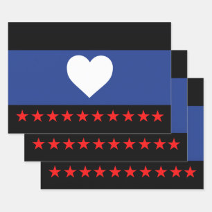 Voet trots vlag inpakpapier vel
