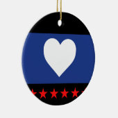 Voet trots vlag keramisch ornament (Rechts)