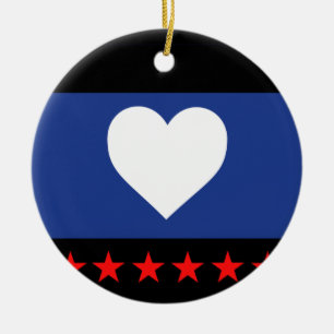 Voet trots vlag keramisch ornament