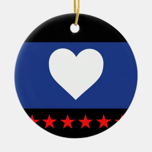 Voet trots vlag keramisch ornament (Voorkant)